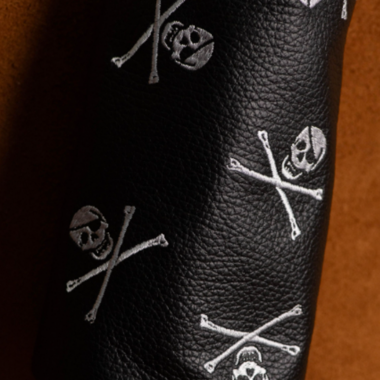 Jolly Roger Leather Barrel Cover