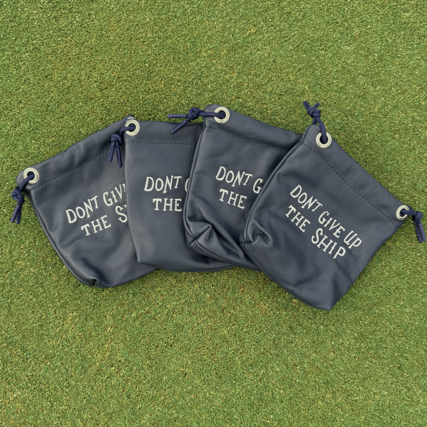 Don't Give Up the Ship Leather Valuables Pouch