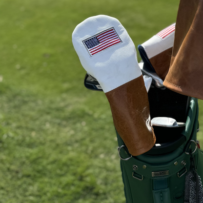 American Flag Leather Headcovers