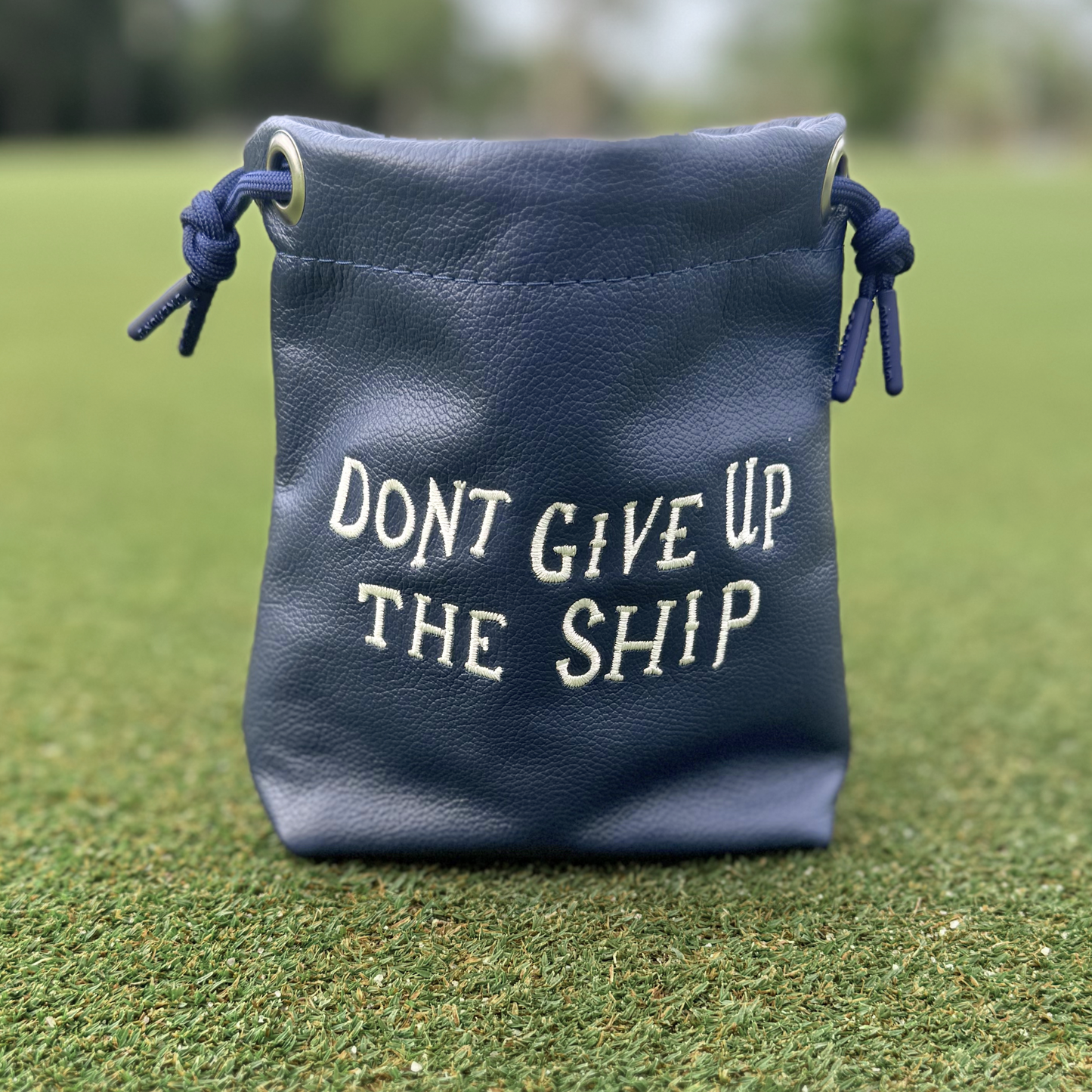 Don't Give Up the Ship Leather Valuables Pouch