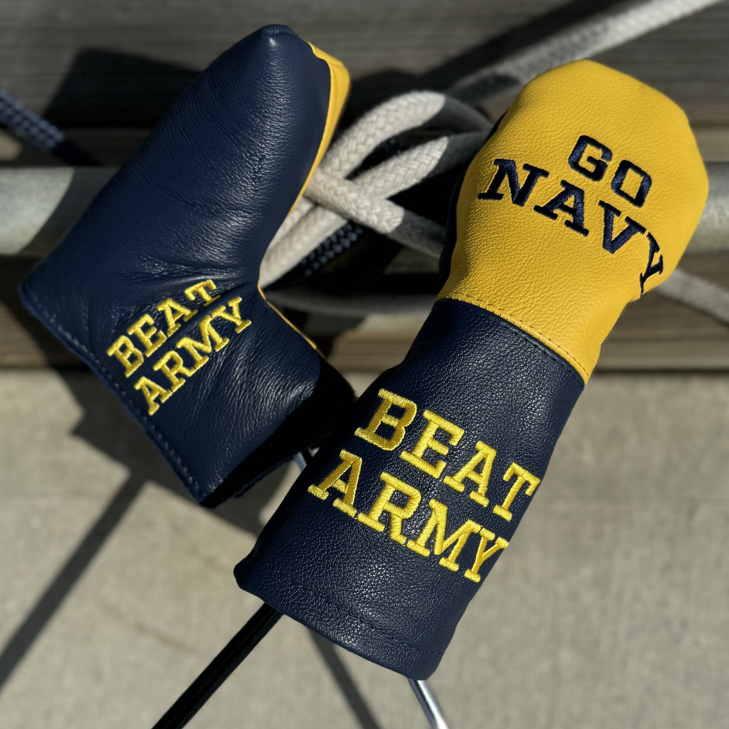 Beat Army Leather Headcovers